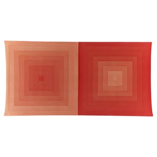Large Square Cotton Velvet Wall Decor from Mira For Sale