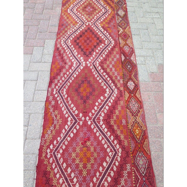 Tribal Vintage Turkish Handknotted Runner Rug - 31"x113" For Sale - Image 3 of 12