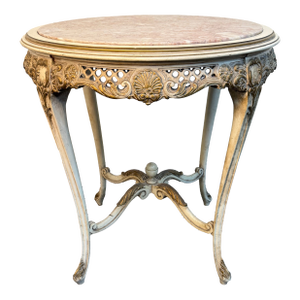 Late 19th Century Louis XVI Style Marble Top Side Table