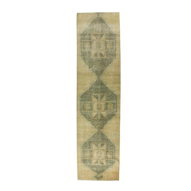 1970s Turkish Hand-Knotted Runner Rug For Sale - Image 9 of 9