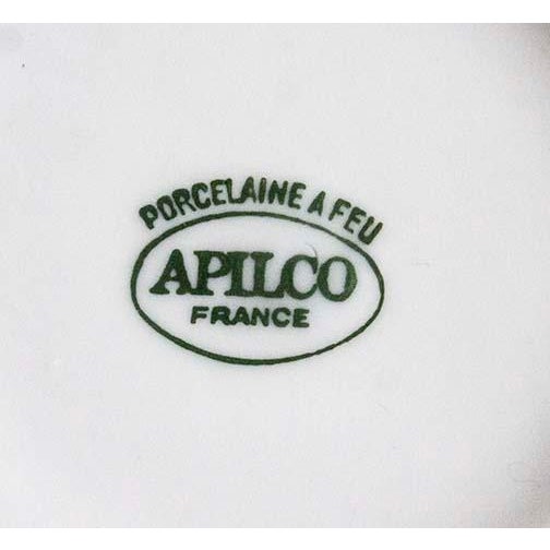 Set of 4 Classic Whiteware porcelain rimmed bread plates, made in France Excellent Condition 6 1/4"" diameter, 8 ozs each...