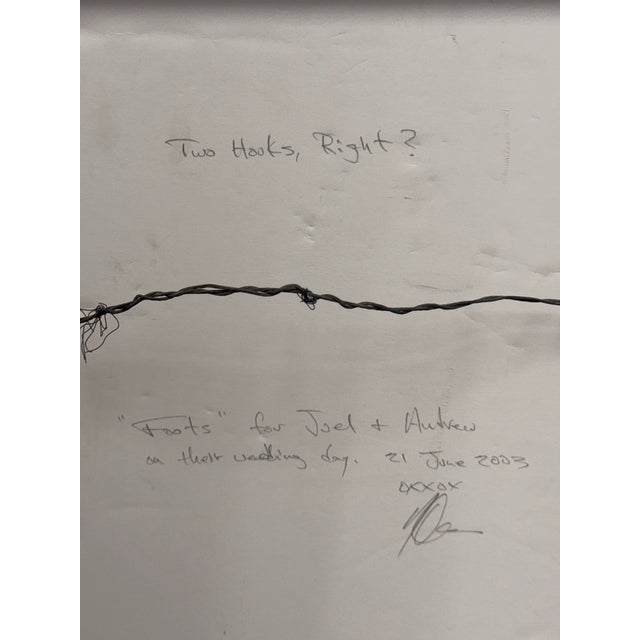 Cream Artist Signed "Roots" Acrylic Painting Framed, Circa 2003 For Sale - Image 8 of 12