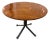 Carlo Ratti Geometric Walnut Round Table With Iron Base, Italy, 1950s For Sale