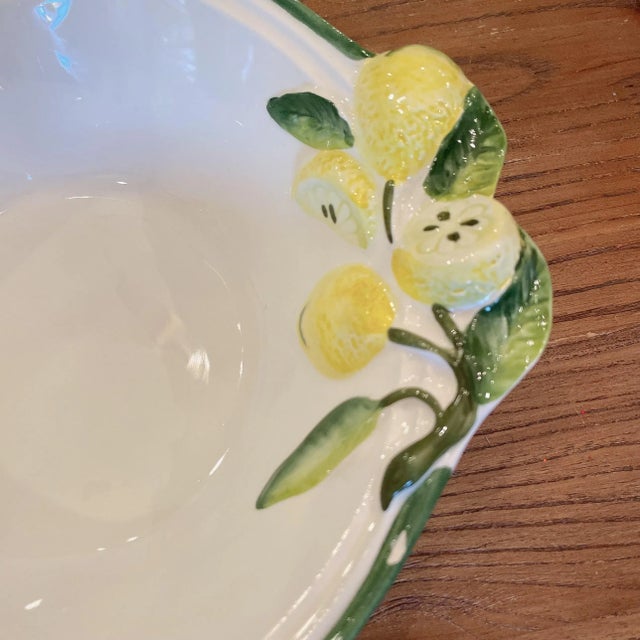 Late 20th Century Italian Lemon Bowl Vintage - Marked Italy For Sale - Image 4 of 10