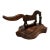 Antique Horse Formed Tobacco Cutter With Wooden Handle and Base For Sale