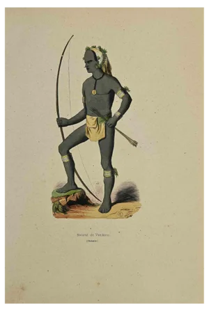 Auguste Wahlen, Naturel de Vanikoro, Lithograph, 1844