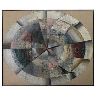 Abstract Oil Painting "Mycenae Viii" Giobbi 1978 For Sale