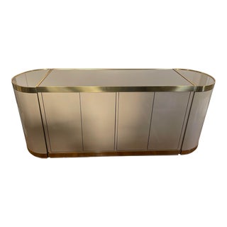 Mid 20th Century Oval Racetrack Credenza Server For Sale