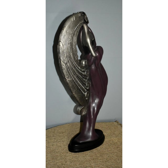 Purple Vintage Art Deco Austin/LeClere Metal Figure For Sale - Image 8 of 11