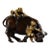 Vintage Gilt Bronze Figure Group – Two Boys Playing With a Water Buffalo For Sale