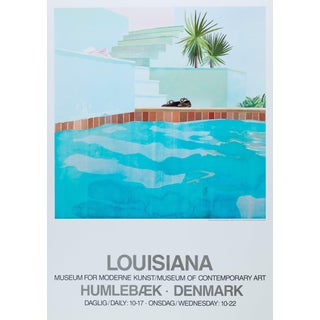 Pool and Steps Poster after David Hockney For Sale