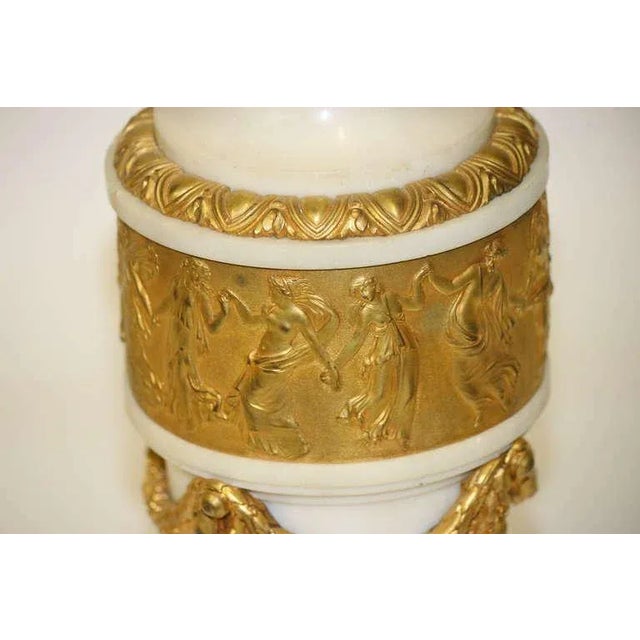 Metal Circa 1860 Signed Colin Paris Marble Gilt Bronze √¢¬Ä Vases' Cassolettes- a Pair For Sale - Image 7 of 10