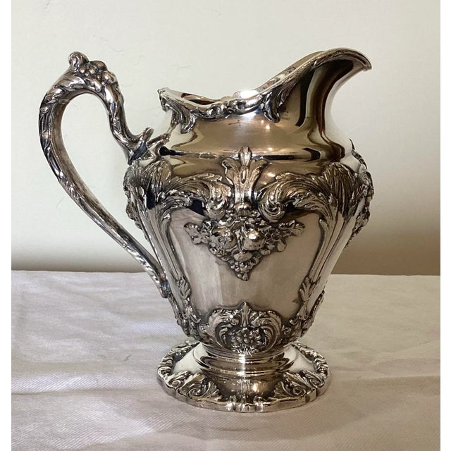 1940s Vintage Reed & Barton Silverplated “Renaissance” 4 Pc Tea Service For Sale - Image 5 of 12