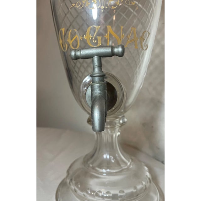 Antique 1800's Cut Glass Crystal Apothecary Fine Old Cognac Liquor Dispenser Jar For Sale - Image 9 of 18