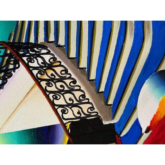 Art Deco Surrealist Painting by Noted Artist Ferjo For Sale - Image 3 of 15