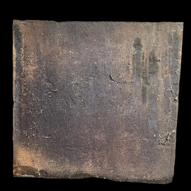 Black Chimney Fireback in Cast Iron, 1900s For Sale - Image 8 of 9