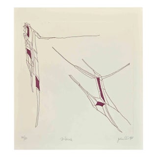 Achille Perilli, Phrases, Silence, Etching, 1999 For Sale