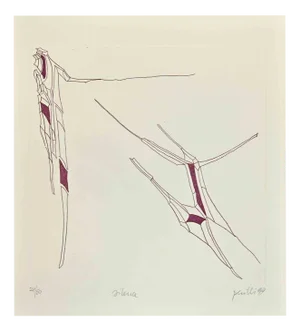 Achille Perilli, Phrases, Silence, Etching, 1999