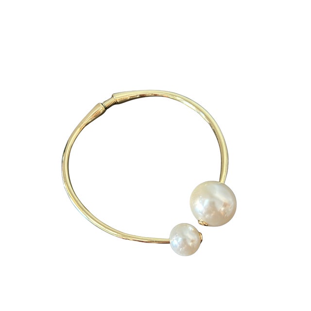 Kenneth Jay Lane Pearl Ends Collar Necklace – 22K Gold-Plated Choker with Faux Pearls, Iconic Designer Costume Jewelry...