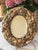 Vintage Palm Beach Style Petite Shell Encrusted Oval Shaped Table Mirror With Easel Back For Sale - Image 15 of 18