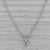 Modern 0.42ct Round Diamond Solitaire Pendant Necklace 14k White Gold 15.5" Cable Chain For Sale - Image 3 of 5