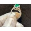 2.5 Carat Oval Natural Zambian Emerald & 2 ct Diamond Ring 14 Karat White Gold For Sale - Image 16 of 18