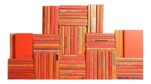 Decorative Books - Grove Book Wall - Set of 75 Orange Books
