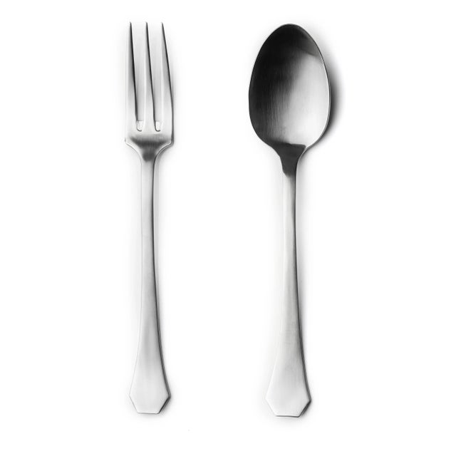Contemporary Mepra Morette 2-Piece Serving Set (fork & Spoon), Ice For Sale - Image 3 of 3