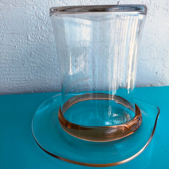 1940s Large Pressed Glass Top Hat Ice Bucket Chairish