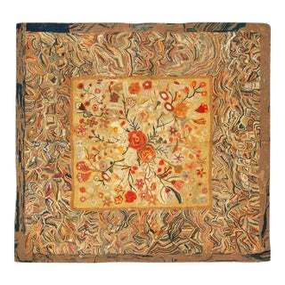 Antique American Hooked Rug For Sale