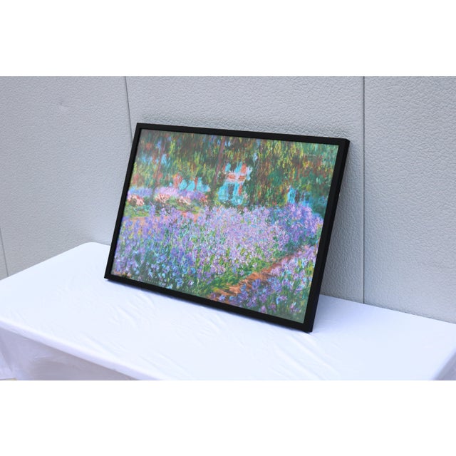 Wood Claude Monet the Artist's Garden at Giverny Impressionist Painting Art Print For Sale - Image 7 of 18