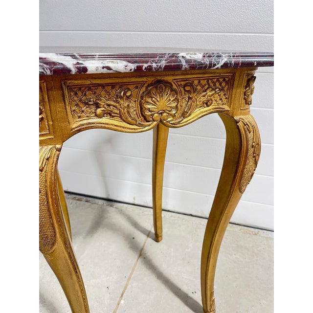 EJ Victor Ej Victor Newport Marble Top Drinks Table For Sale - Image 4 of 8