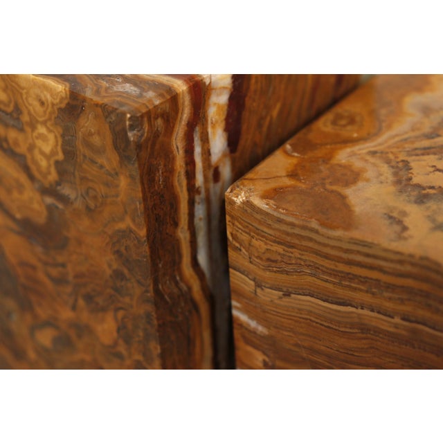 Cube Onyx Bookends, a Pair For Sale - Image 4 of 6