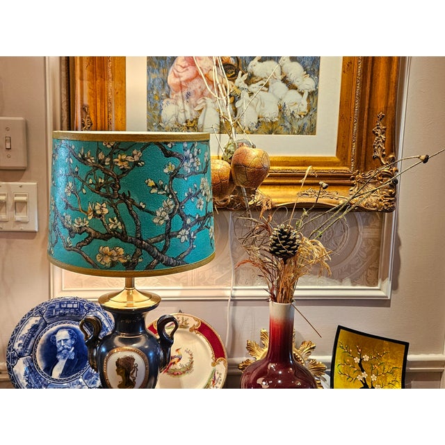 Impressionist Artist Handpaint Lamp Shade For Sale - Image 3 of 8