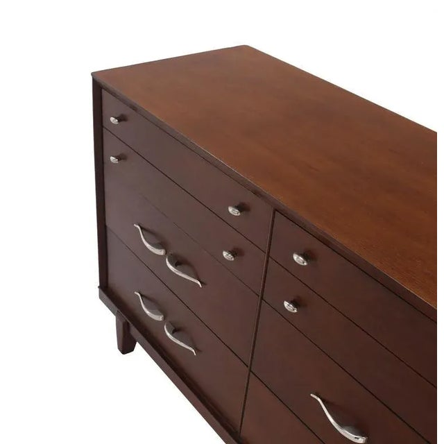 Mid Century Modern Style Wooden Lowboy Dresser For Sale - Image 6 of 11