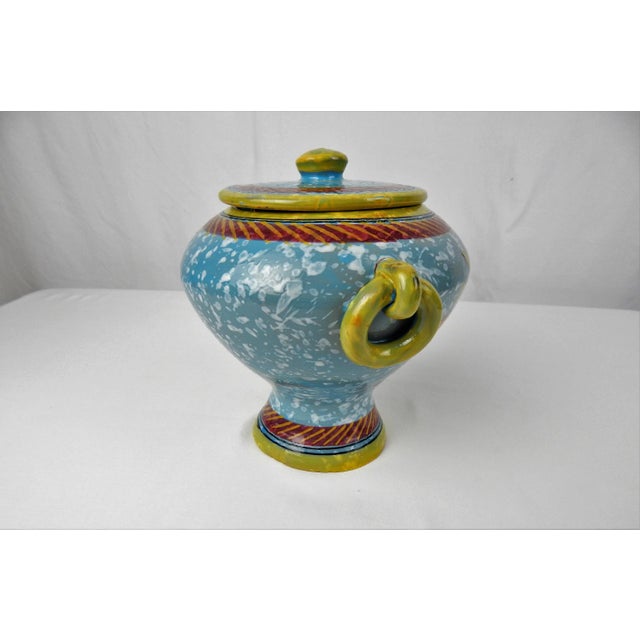 Mid-Century Italian Jar & Lid For Sale - Image 9 of 12