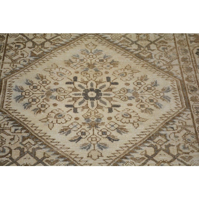 Turkish Vintage Turkish Hand Knotted Wool Rug, 3'2''x9'5'' For Sale - Image 3 of 5