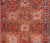 Tribal Vintage Turkish Tulu Rug With Bold Red Field and Blue Geometric Motifs For Sale - Image 3 of 12