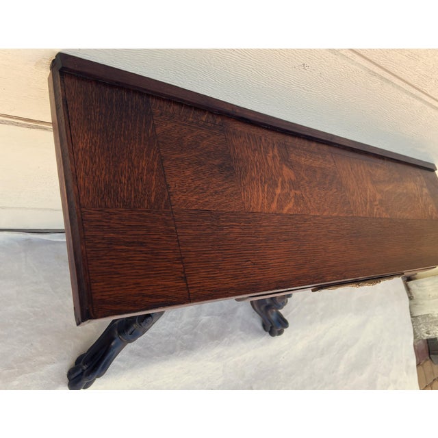 Neo-Renaissance Historic Revival Style Black and Brown Console Table, Late 19th-Early 20th Century For Sale - Image 18 of 18