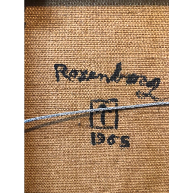 Ralph Rosenborg, Large Colorful MCM Abstract Expressionist Oil Painting Modernist Ralph Rosenborg, 1965 For Sale - Image 12 of 14