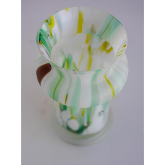 Glass Mid-Century Modern Art Glass Vase, 1980s For Sale - Image 7 of 13