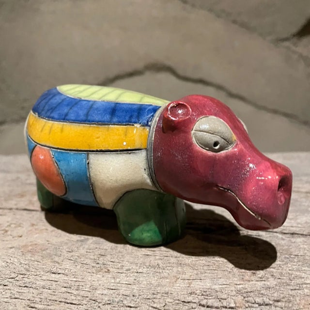 South African Fenix Raku. Hand Made Ceramic Pottery Rainbow Animals- Set of 4 For Sale In San Diego - Image 6 of 18