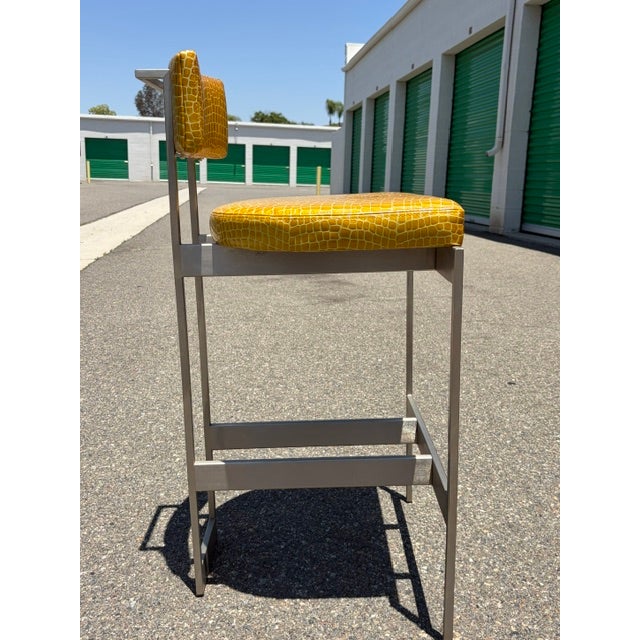 Chartreuse Powell & Bonnell Alto Counter Stools For Sale - Image 8 of 10