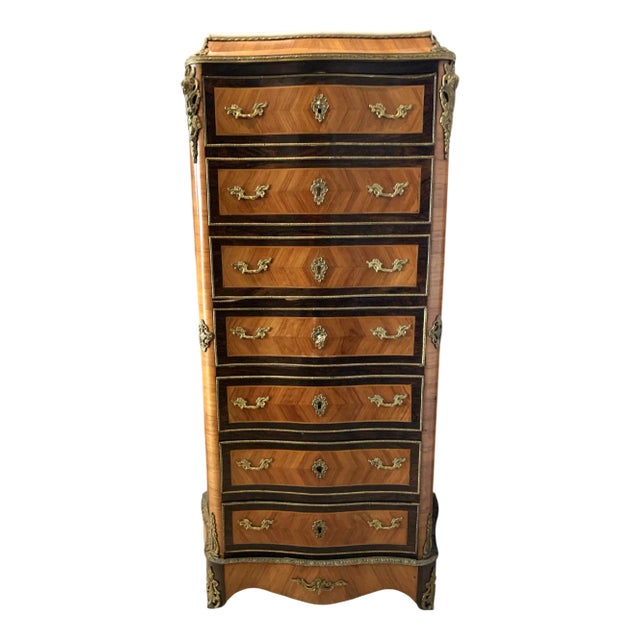 Secretaire in Rosewood and Marble Top For Sale