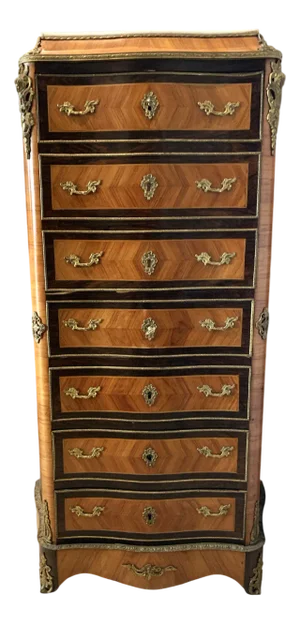Secretaire in Rosewood and Marble Top
