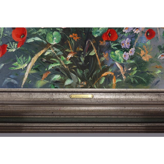 Roger Remmerie, Baroque Still Life with Flowers, 20th Century, Oil on Canvas, Framed For Sale - Image 8 of 11