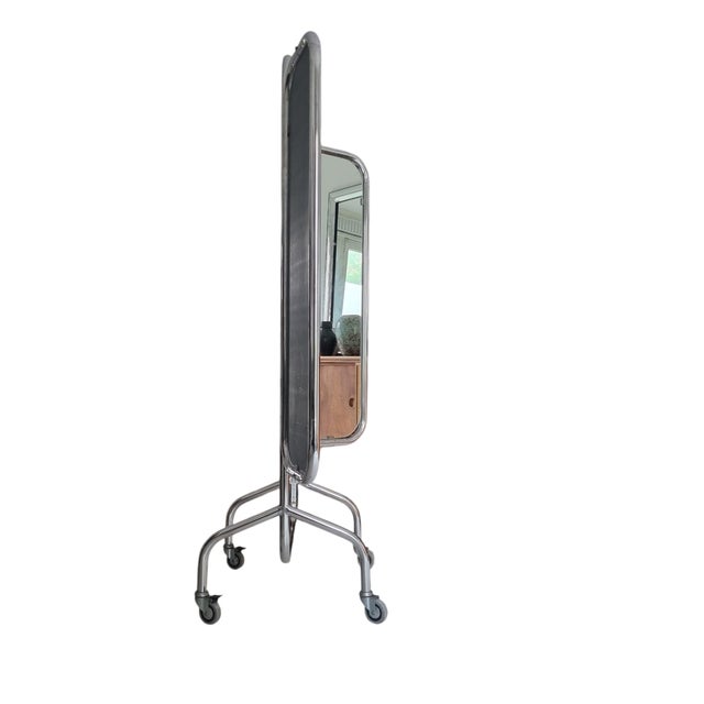 Chrome Tubular 3-Way Mirror from Gispen For Sale - Image 5 of 16