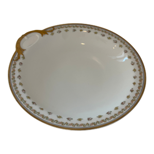 Vintage Haviland France Limoges Schleiger 977 White Gold Porcelain Serving Platter With Decorative Trim