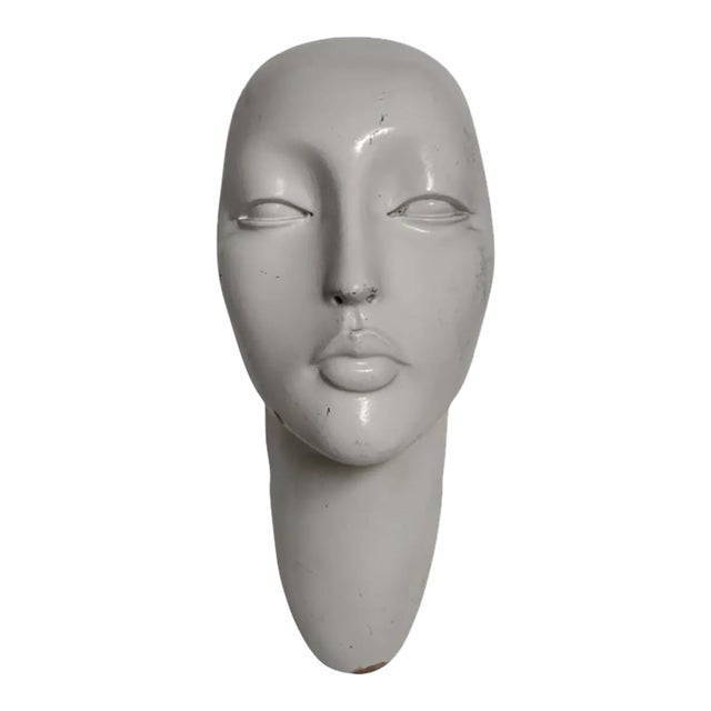 1970s Rare Female Mannequin Face/Head Bust Paris Store Fixture For Sale