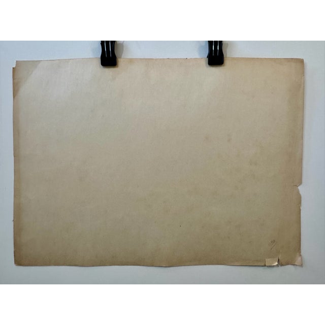Henry Emil Salloch Original Watercolor on Paper Panoramic Valley Landscape. For Sale - Image 4 of 4